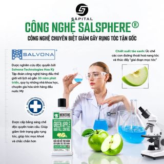 Dầu Gội Giảm Rụng Tóc Táo Xanh Chuẩn Khoa Học Menitems Green Apple Hair Fall Control (300ml)
