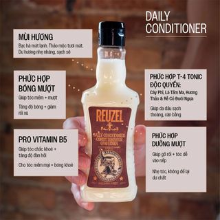 Dầu Xả Dưỡng Tóc Reuzel Daily Conditioner 350ml (11.83 oz) – Nuôi Dưỡng Da Đầu & Mềm Mượt Tự Nhiên