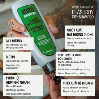 Dầu Gội Khô Reuzel Flashdry Dry Shampoo 210ml – Làm Sạch Tức Thì & Tăng Độ Phồng Tự Nhiên