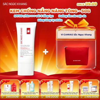 Kem Chống Nắng Nâng Tone Sắc Ngọc Khang [Tuýp 50g] KÈM QUÀ TẶNG