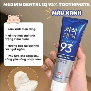 Kem đánh răng Median Dental IQ 93% 4 màu (xanh, đỏ, trắng, xanh ngọc)