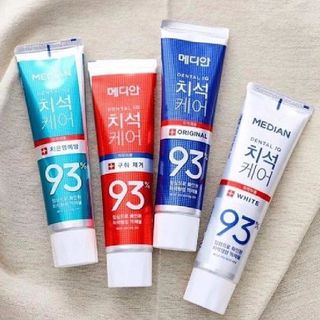Kem đánh răng Median Dental IQ 93% 4 màu (xanh, đỏ, trắng, xanh ngọc)