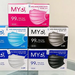 HỘP 50 KHẨU TRANG 4 LỚP MYO2 (T50)