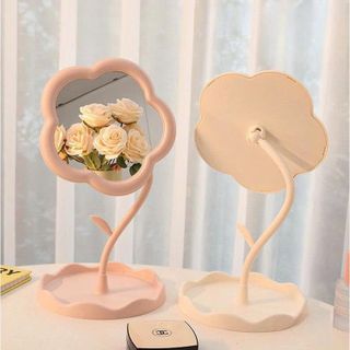 GƯƠNG ĐỂ BÀN ĐẾ CAO HÌNH HOA (T200)
