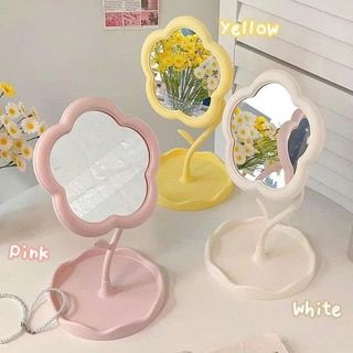 GƯƠNG ĐỂ BÀN ĐẾ CAO HÌNH HOA (T200)