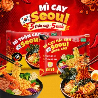 [Combo 5 Trộn Cay - 5 Nước] Mì Cay Seoul Vị Hải Sản Chua Cay - Gia vị từ Làng Chài Xưa
