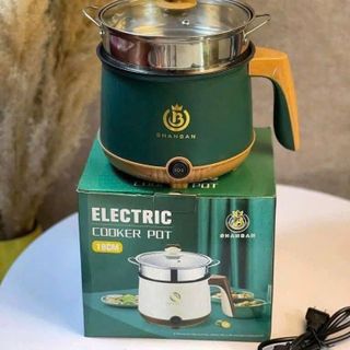 NỒI LẨU ĐIỆN MINI 18cm SHANBAN KIÊM GIÁ HẤP (T36)