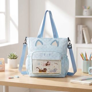 TÚI TOTE BEAR A1130 – HỌA TIẾT CARO XINH XẮN, ĐI HỌC ĐI CHƠI ĐỀU HỢP