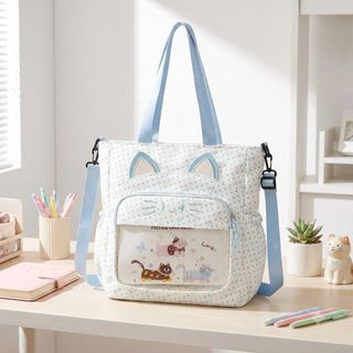 TÚI TOTE BEAR A1130 – HỌA TIẾT CARO XINH XẮN, ĐI HỌC ĐI CHƠI ĐỀU HỢP