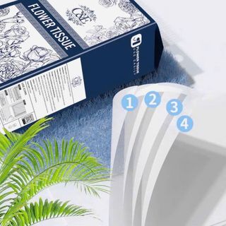 Thùng 6 Gói Giấy Rút C&E Hoa Xanh Mã 1328-6