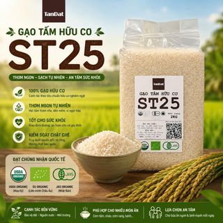 [COMBO 12kg- 6túi 2kg] Gạo Tấm ST25 Hữu Cơ - Thơm Ngon, Nấu Cháo Ăn Dặm Cho Bé Và Người Cao Tuổi