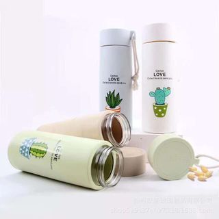 BÌNH NƯỚC LÕI THUỶ TINH HÌNH XƯƠNG RỒNG 450ML (T80)