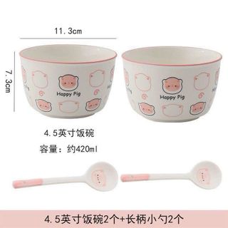 SET BÁT SỨ 4 MÓN HOẠ HÌNH DỄ THƯƠNG