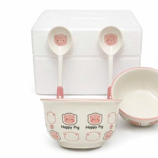 SET BÁT SỨ 4 MÓN HOẠ HÌNH DỄ THƯƠNG