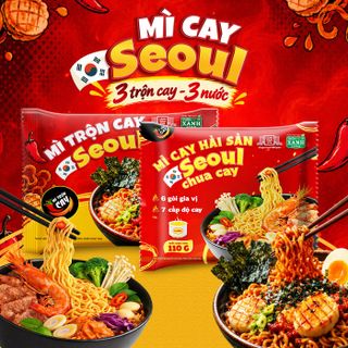 [Combo 3 Trộn Cay - 3 Nước] Mì Cay Seoul Vị Hải Sản Chua Cay - Gia vị từ Làng Chài Xưa