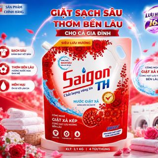 Nước giặt xả Saigon TH 3,1kg hương nước hoa đam mê