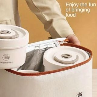 HỘP CƠM 4 NGĂN LUNCH BOX TRÒN KÈM TÚI (T20)