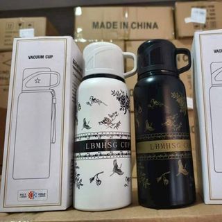 Bình Giữ Nhiệt Hoa Kèm Nắp Ly 600ml ( Thùng 50 )