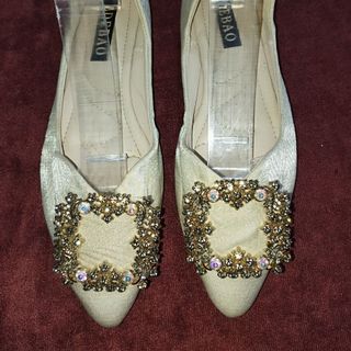Giày si kem nhũ size 35.5
