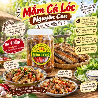 🐟 MẮM CÁ LÓC 700G – HƯƠNG VỊ DÂN DÃ MIỀN TÂY CHO BỮA CƠM NHÀ