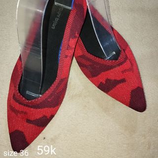 Giày búp bê thun, đỏ, size 36