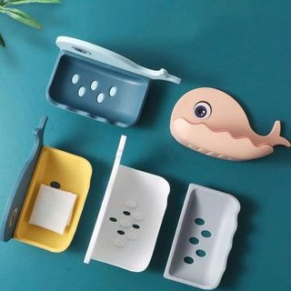 KHAY ĐỰNG XÀ PHÒNG DÁN TƯỜNG HÌNH CÁ VOI (T300)