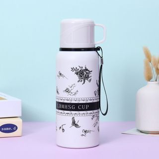 Bình Giữ Nhiệt Hoa Kèm Nắp Ly 600ml ( Thùng 50 )