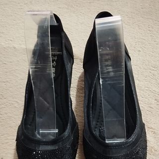 Giày búp bê lưới gót 5cm.đen size 37