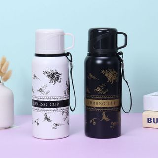 Bình Giữ Nhiệt Hoa Kèm Nắp Ly 600ml ( Thùng 50 )