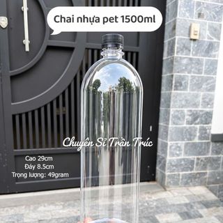 Chai nhựa pet 1500ml, chai nhựa 1 lít 5