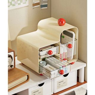 Hộp Đựng Đồ Để Bàn 3 Ngăn Kéo Charm Bi ( Thùng 45 )