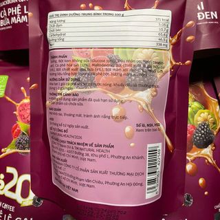 Cà phê giảm cân lê gai bứa mâm xôi đen blackburn coffee (Túi zip 10 gói)