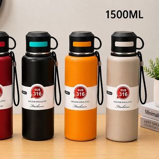 BÌNH GIỮ NHIỆT INOX 316 CAO CẤP 1500ml CÓ NẮP CỐC (T30)