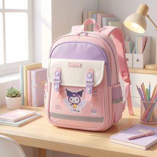 Balo Capybara & Kuromi Siêu Hot A8816, Rộng Rãi, Đựng Sách Vở Thoải Mái Cho Bé!