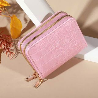 Ví Nữ Mini Da PU VN03 Vân Cá Sấu, Khóa Kéo Chắc Chắn, Nhiều Ngăn