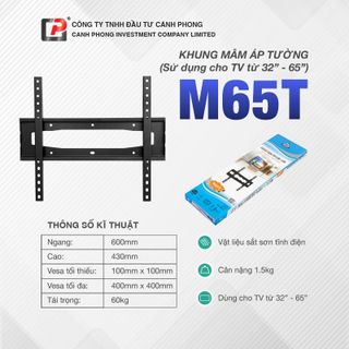 Khung treo TV Cố Định 32inch đến 65inch - M65T