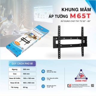 Khung treo TV Cố Định 32inch đến 65inch - M65T