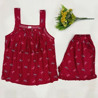 Bộ Tole Lanh Nữ Đùi Dây Có Bèo Ngực Đẹp Mát – Hàng Xưởng Giá Sỉ