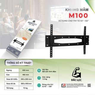 Khung treo TV Cố Định 43inch đến 100inch - M100