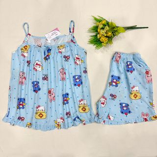 Bộ Đùi Nữ 2 Dây Tole Lanh 2 Da Phối Bèo Xinh – Hàng Xưởng Giá Sỉ