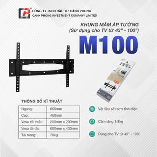Khung treo TV Cố Định 43inch đến 100inch - M100