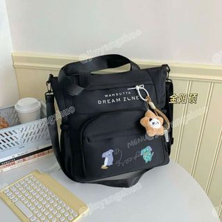 👜🐶 TÚI TOTE MENU A5230 – HỌA TIẾT CÚN HÀI HƯỚC, FORM RỘNG, KÈM KHÓA BÔNG