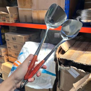 XẺNG XÀO CÁN GỖ INOX 35CM (T500)