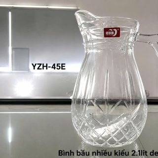 BÌNH NƯỚC THỦY TINH HÌNH BẦU DELI YZH45E - 2,1 Lít (T12)