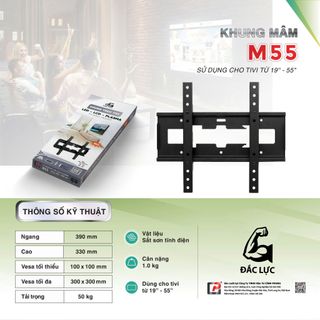Khung treo TV Cố Định 19inch đến 55inch - M55