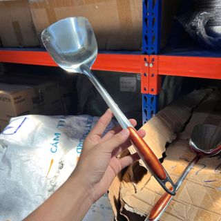 XẺNG XÀO CÁN GỖ INOX 35CM (T500)