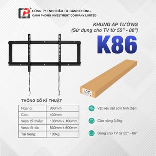 Khung treo TV Cố Định 55inch đến 86inch - K86