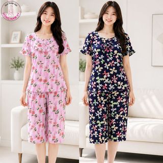 Bộ Tole Lanh Nữ Lửng Tay Ngắn Tole Lanh 2 Da LN02 – Hàng Xưởng Giá Sỉ