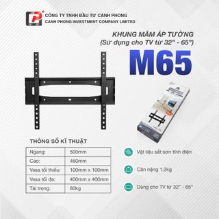 Khung treo TV Cố Định 32inch đến 65inch - M65