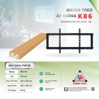 Khung treo TV Cố Định 55inch đến 86inch - K86